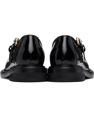 Moschino Olivia Raffia Mary Jane Loafers in Black | Lyst UK