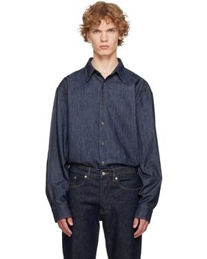 Dries Van Noten Loose Denim Shirt - Blue