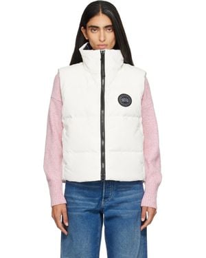 Canada Goose Grandview Disc Cropped Down Vest - White