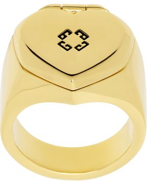 Givenchy Heart Mirror Signet Ring - Metallic