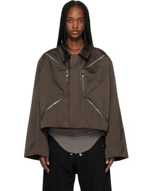 Rick Owens Temple Heizer Mac Jacket - Brown