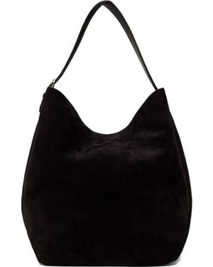 TOTEME Belted Suede Tote - Black