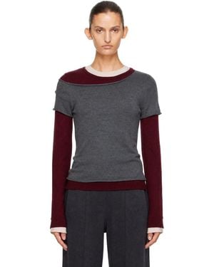 STAUD Burgundy Sera Jumper - Black