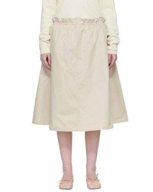 MM6 by Maison Margiela Off- Long Skirt - Natural