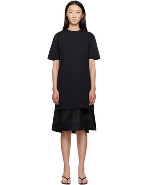3.1 Phillip Lim Oversized T-Shirt Combo Midi Dress - Black