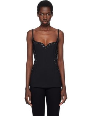 Paris Georgia Basics Eyelet Heart Tank Top - Black