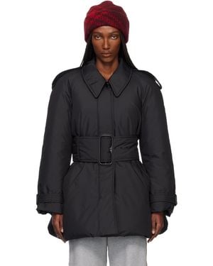 Burberry Belted Berryhill Padded Car Down Coat - Black