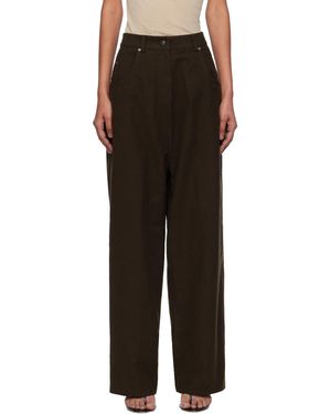 GIA STUDIOS Pantalon Grace Brun - Noir