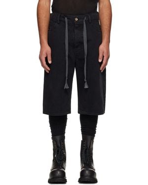 A Diciannoveventitre Oversized Jean Shorts - Black