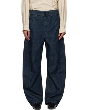 Lemaire Twisted Belted Jeans - Blue