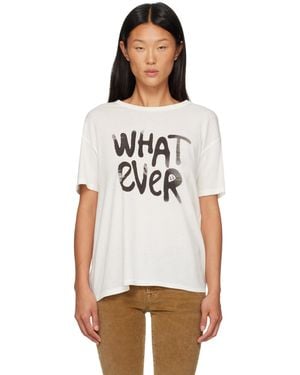 R13 T-Shirt Décontracté 'Whatever' Blanc Cassé