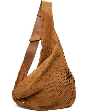 Kiko Kostadinov Tan Fiore Twisted Bag - Brown