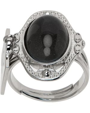Acne Studios Bague Mood Stone Argentée - Métallisé