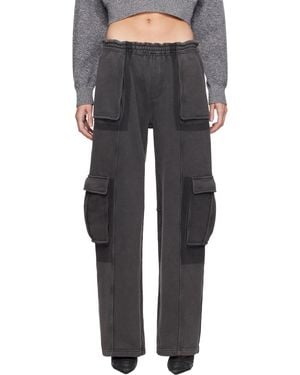 T By Alexander Wang Oversized Cargo Sweatpants - Black