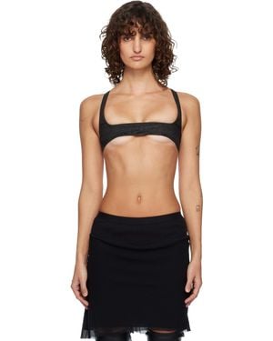 Rick Owens Temple Horny Denim Top - Black