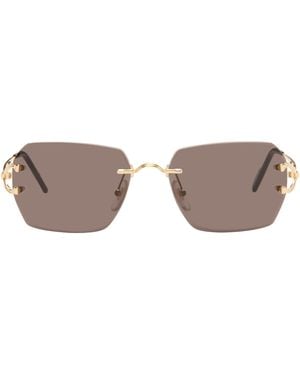 Cartier Classic C Motif Sunglasses - Brown