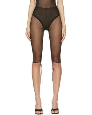 Nensi Dojaka Ssense Exclusive Sheer Tulle Shorts - Black