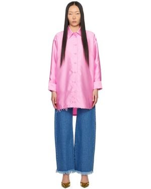 Marques'Almeida Chemise Rose À Emmanchures Basses
