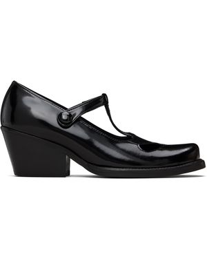 OPEN YY Western Cutout Mary Jane Heels - Black