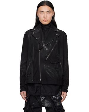 Julius Ana-Moto Jd Biker Denim Jacket - Black