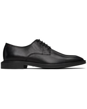 HUGO ブラック Rubber-Sole レザー ダービー