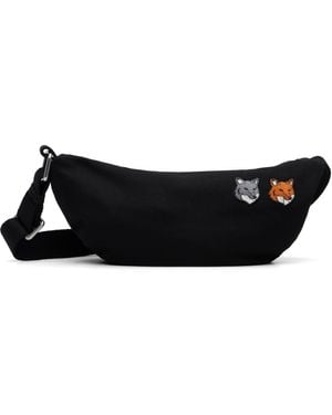 Maison Kitsuné Double Fox Head Pouch - Black
