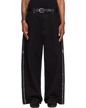 Lu'u Dan Side Zip Jeans - Black