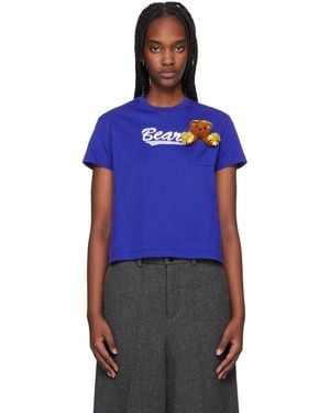 Doublet Cheerleading Bear T-Shirt - Blue