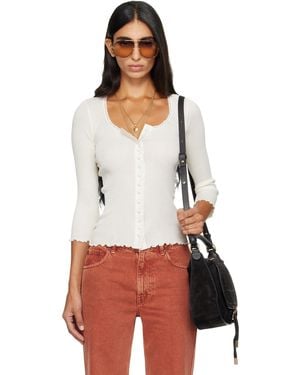 Chloé Off- Fitted Top - White