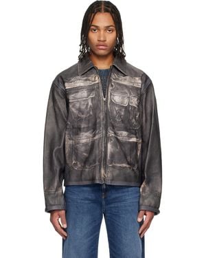 DIESEL L-Mayer Leather Jacket - Black