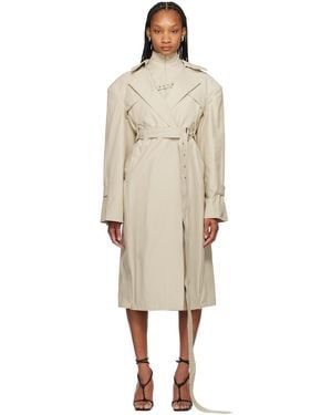 SRVC Oren Trench Coat & Tank Top Set - Black