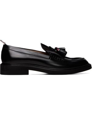 Thom Browne Polished Calf Tassel Loafers - Black