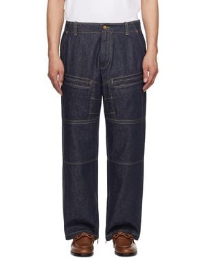 Moncler Genius Mercedes-Benz By Nigo Panelled Jeans - Blue