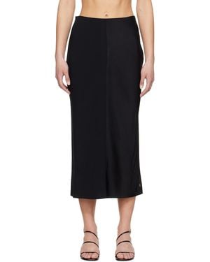 Ami Paris Straight Midi Skirt - Black