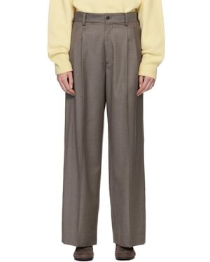 Ssstein Extra Fine Wool Long Wide Trousers - Multicolour