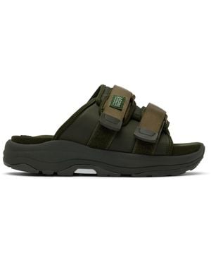 Suicoke カーキ Moto-Run サンダル - ブラック