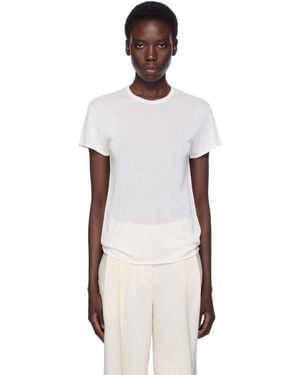 TOTEME Off- Silk T-Shirt - Black