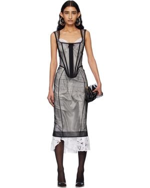 Dilara Findikoglu Optimistic Thoughts Midi Dress - Black