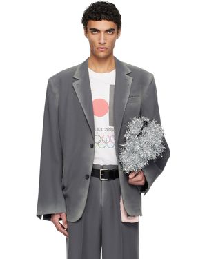 Doublet Veston Façon Costume Gris À Effet Poussiéreux