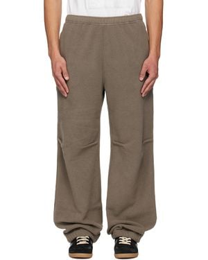 MM6 by Maison Margiela Taupe Sherpa Fleece Joggers - Brown