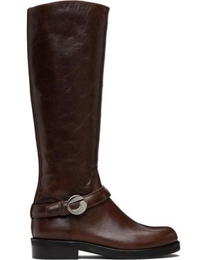 Coperni Belt Cavalier Tall Boots - Brown