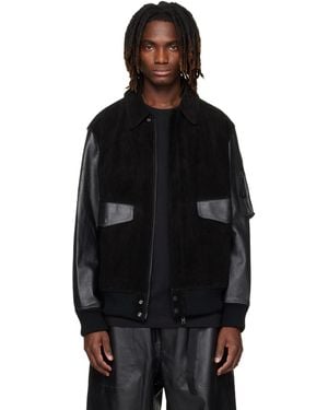 Y-3 Mercedes-Amg F1 Edition Racing Leather Jacket - Black