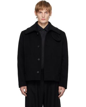 FORMA Blouson De Style Caban Noir En Laine