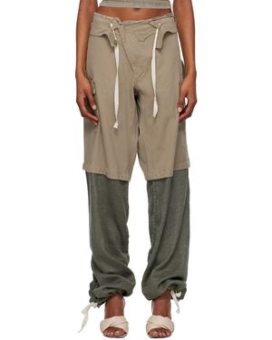 OTTOLINGER Khaki Baggy Cargo Trousers - Natural