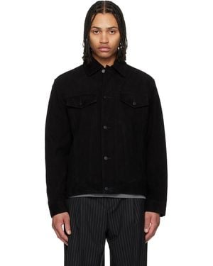 BOSS Goatskin Suede Jacket - Black