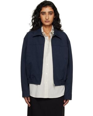 DUNST Collared Blouson Jacket - Blue