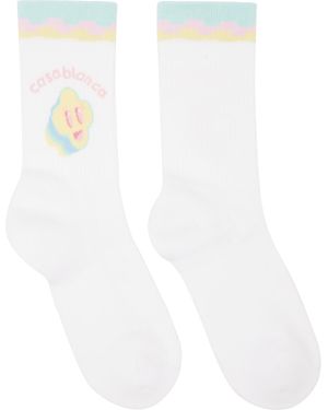 CASABLANCA 'For The Love Of Dance' Socks - White