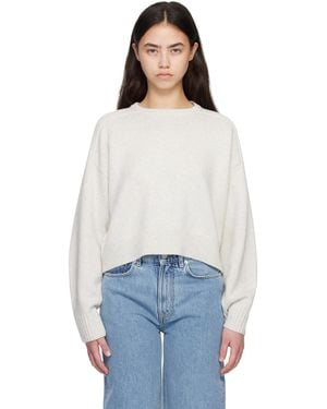 Loulou de Saison Bruzzi Lds Cropped Jumper - White