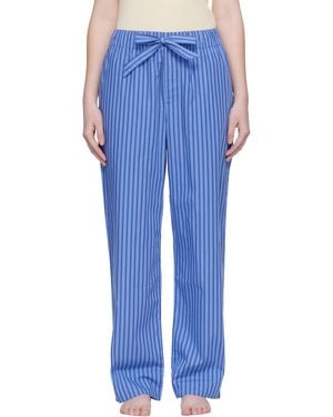 Tekla Poplin Pajama Pants - Blue