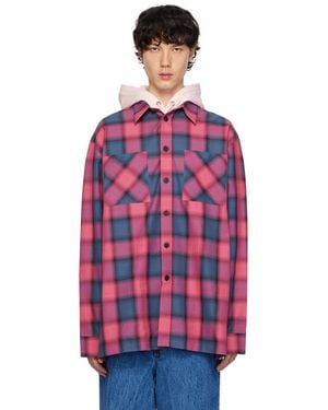 Givenchy Check Overshirt - Red